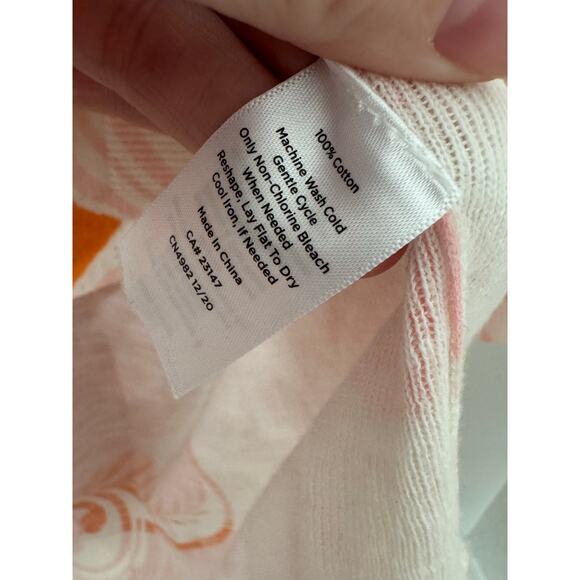 Talbots Paisley Slub Cotton V-Neck Floral Sweater Size Large - Picture 6 of 6